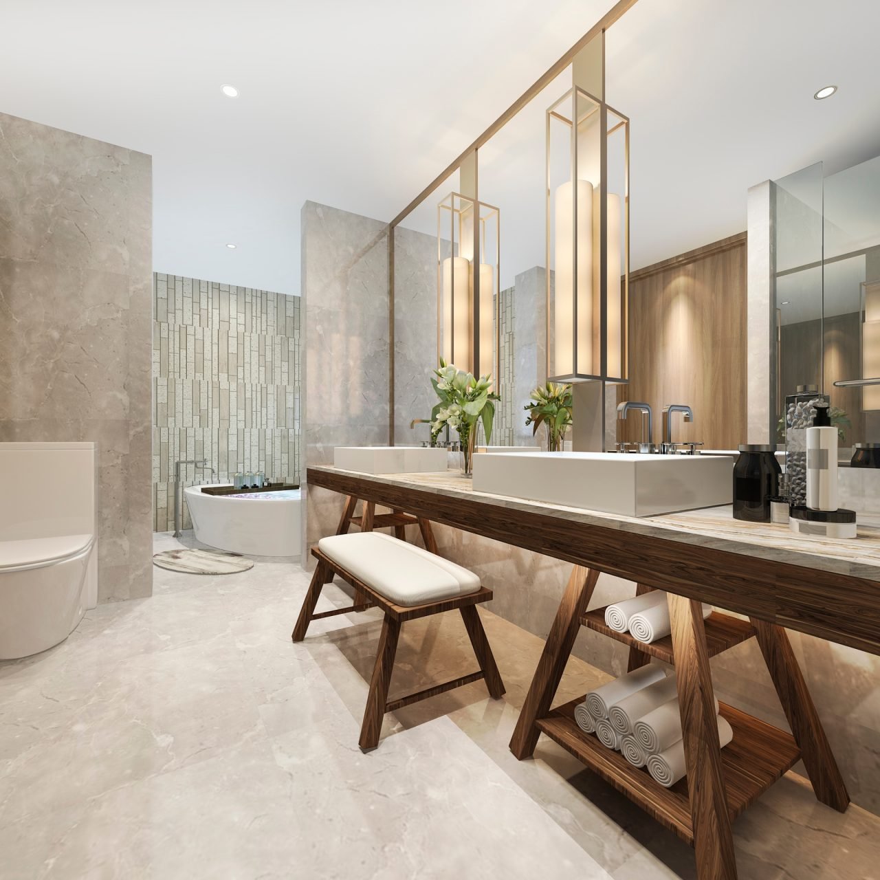 Bathroom renovation Dubai UAE - luxury modern bathroom design