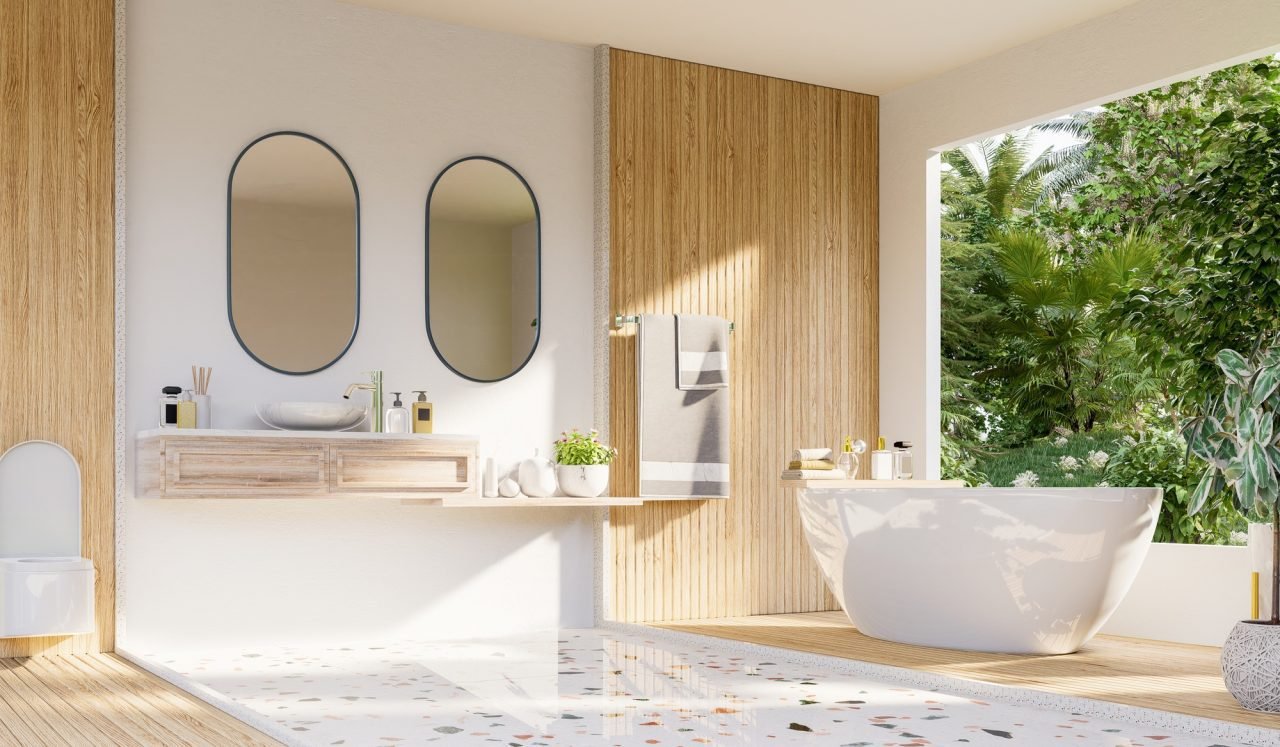 Modern bathroom renovation interior design UAE